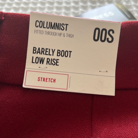 Express columnist pant. Deep red. Size 00S. NWT. - Picture 3 of 5